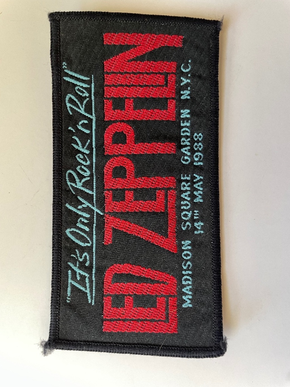 Vintage 1990's Led Zeppelin patch Madison Square Garden 1988